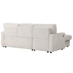 89" Sleeper Sectional Sofa Couches With Storage Space, USB Port And 2 Cup Holders-ModernLuxe -Baxton Studio Shop GUEST 7e466448 7a31 41a9 8a51 38cda81b22cd