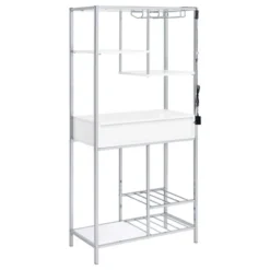 Coaster Figueroa Modern 5 Shelf Wood Wine Cabinet With Drawer White High Gloss/Chrome 25 Coaster Figueroa Modern 5 Shelf Wood Wine Cabinet With Drawer White High Gloss/Chrome -Baxton Studio Shop GUEST 7e653823 408e 4100 95bc ed3ed2fc9add