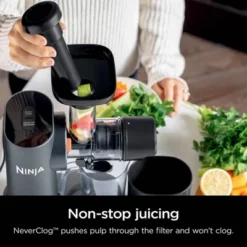 Ninja NeverClog Cold Press Juicer Powerful Slow Juicer With Total Pulp Control Easy To Clean - JC151: Juicer Machine, Dishwasher-Safe, BPA-Free -Baxton Studio Shop GUEST 7e84e099 6430 47c2 901f 180a37f12ce0