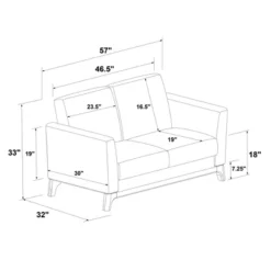 Middlefield Loveseat - Threshold™ -Baxton Studio Shop GUEST 7e8ad27d 0f68 4d25 961d 3c689f130159