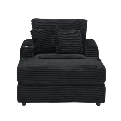 NicBex Couches For Living Room 39" Single Chaise Lounge Chair Corduroy Upholstered Sofa Sleeper Chair With Ottoman And Cup Holders 4 NicBex Couches For Living Room 39" Single Chaise Lounge Chair Corduroy Upholstered Sofa Sleeper Chair With Ottoman And Cup Holders - Image 4