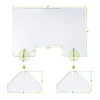 Costway 1/2PCS 24'' X 16'' Protective Plexiglass Sneeze Guard Acrylic Shield For Counter