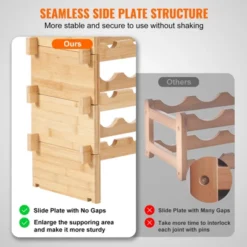VEVOR 72 Bottle Upgrade Modular Wine Rack, Continuously Store Pinot Bottles, 8-Tier Bamboo Wood Storage Rack, Floor Freestanding Wines Holder Display 11 VEVOR 72 Bottle Upgrade Modular Wine Rack, Continuously Store Pinot Bottles, 8-Tier Bamboo Wood Storage Rack, Floor Freestanding Wines Holder Display -Baxton Studio Shop GUEST 7ee098c7 3c8d 43dc a423 a4a8e7b9ded8