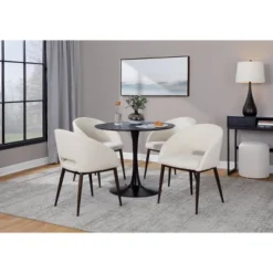 LumiSource Renee Noise Fabric Air Chair Copper Metal/Cream -Baxton Studio Shop GUEST 7f0277ea 9dc2 480c 9038 dbe1852b95ff