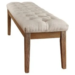 Beechhurst Button Tufted Bench Wood - Inspire Q