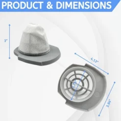 Nispira 2610 2611 Lightweight Vacuum Replacement Mesh Filter For Bissell 3-in-1 Turbo Stick Cleaner Part #1620624, 3 Packs