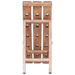 VidaXL Solid Reclaimed Wood Wine Rack - Rustic, Handmade, Holds 15 Bottles, Space-Saving Foldaway Design, Durable And Easy To Use -Baxton Studio Shop GUEST 7f3ba93a 6bde 4b2c a7c8 e61eac35f46f