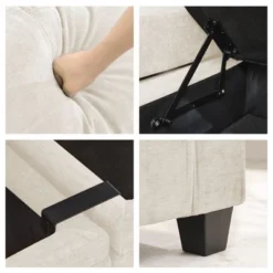 Hyleory Upholstered Chenille Storage Reception Loveseat For Living Room Bedroom -Baxton Studio Shop GUEST 7f6092b8 2792 4838 9434 775d429a4695