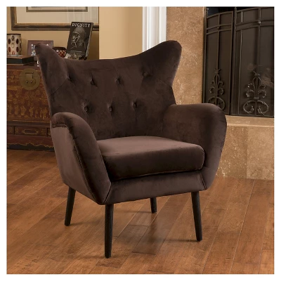 Alyssa New Velvet Armchair - Christopher Knight Home 1 Alyssa New Velvet Armchair - Christopher Knight Home