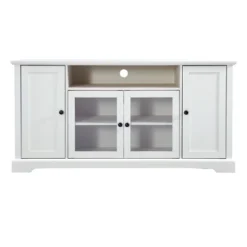 TV Stand For TV Up To 65in With 2 Tempered Glass Doors, Adjustable Panels Open Style Cabinet, Sideboard-ModernLuxe -Baxton Studio Shop GUEST 7fcaa2ef 76eb 4354 8c71 81c829924e0e