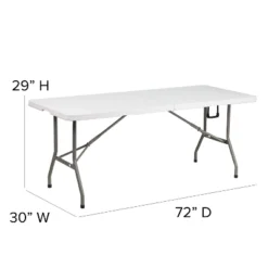 Emma And Oliver 6-Foot Bi-Fold Plastic Banquet And Event Folding Table With Handle 12 Emma And Oliver 6-Foot Bi-Fold Plastic Banquet And Event Folding Table With Handle -Baxton Studio Shop GUEST 803ae23e e3e2 4b9b a382 c0dd83e77755