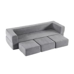 MYINDA Modular Convertible Sofa With 3 Modules - Foam Sleeper, Chenille Floor Sofa For Studio Apartments And Home Offices -Baxton Studio Shop GUEST 805a91ed 2893 482c bf88 9e11cd2d3b54