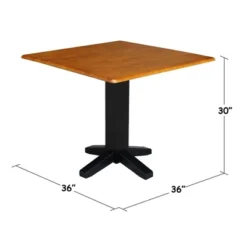36" Sanders Square Dual Drop Leaf Dining Table - International Concepts -Baxton Studio Shop GUEST 808a0c6f 0eae 4589 8355 af75f0120b54