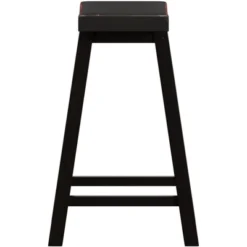 Set Of 2 24" Watkins Saddle Seat Backless Counter Height Barstools - Inspire Q -Baxton Studio Shop GUEST 809a6b54 f897 4d0b a485 9888d8d6d409