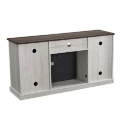 54" TV Stand For TVs Up To 60" With Electric Fireplace Saw Cut Off White - Home Essentials -Baxton Studio Shop GUEST 80c9cb85 d4f5 40a5 9934 adc16e942b5b