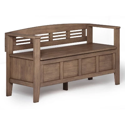 48" Chandler Solid Wood Entryway Storage Bench - Wyndenhall 14 48" Chandler Solid Wood Entryway Storage Bench - Wyndenhall - Image 14