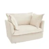 CAVINAS Couches For Living Room Deep Seat Sofa Couch Fabric Slip-covered Armchair With Cushion And Pillows