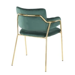 Set Of 2 Napoli Contemporary Chairs Gold/Emerald Green Velvet - LumiSource: Chrome-Plated, Metal Legs, Floor Protectors -Baxton Studio Shop GUEST 81c8a63d 4997 4bab b182 ae69cd08b6d9