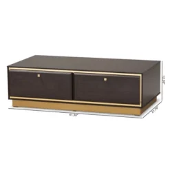 Cormac Wood And Metal 2 Drawer Coffee Table - Baxton Studio -Baxton Studio Shop GUEST 81dd5d16 1b61 446c b691 5ce7fe6db1c4