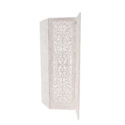 Farmhouse Wood Carved Room Divider Screen White - Olivia & May -Baxton Studio Shop GUEST 81e5f768 c627 4555 b241 5170f64f48a6