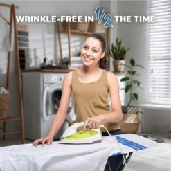 Bartnelli Cotton 54"x15" Ironing Board Cover, Scorch-Resistant, Park & Turbo Zone, Floral Blue -Baxton Studio Shop GUEST 8206c32d be18 46af 826c d43398494b1c