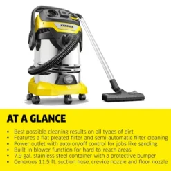 Karcher WD 6 P S Corded Wet/Dry Vacuum, Heavy Duty Canister Vac -Baxton Studio Shop GUEST 82381f45 5cd1 4850 9c33 0c965f313897