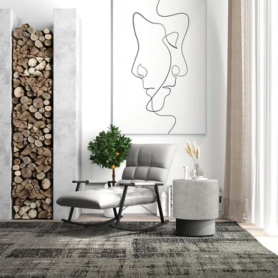 HOMCOM Concrete End Table, Round Side Table With Wood Grain Finish, Indoors And Outdoors Use, Gray 1 HOMCOM Concrete End Table, Round Side Table With Wood Grain Finish, Indoors And Outdoors Use, Gray