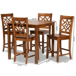 5pc Nicolette Wood Pub Dining Set Walnut/Brown - Baxton Studio 15 5pc Nicolette Wood Pub Dining Set Walnut/Brown - Baxton Studio -Baxton Studio Shop GUEST 8274cc57 d63c 4189 bd41 1e221cd80a5b