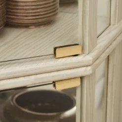 YOOCOZZ Corner Lighted Curio Cabinet Glass Display Case With Light For Living Room Antique Collection Wine Bar Glass Storage -Baxton Studio Shop GUEST 82825911 8dfb 402b b934 fec2c2af9399