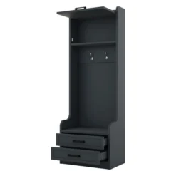 TIRAMISUBEST 4-in-1 Detachable Hall Tree With Storage And 7 Hooks- Antique Blue Entryway Organizer -Baxton Studio Shop GUEST 828ebbb2 3416 4a73 830c 4f09967b4363