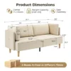 76" Sofa Couch, Comfy Upholstered Loveseat With Extra Deep Seats