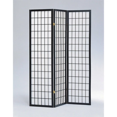 3 Panel Shoji Room Divider - Ore International 1 3 Panel Shoji Room Divider - Ore International