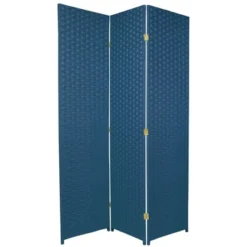 Oriental Furniture 6' Tall Woven Fiber Room Divider Special Edition 3 Panel -Baxton Studio Shop GUEST 838c509c d090 41f1 8769 9121a4433c3d
