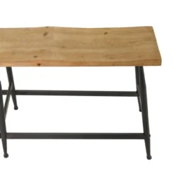 Industrial Metal And Wood Bench Brown - Olivia & May -Baxton Studio Shop GUEST 83a5ad90 ccd3 42b0 b0d0 520fd956af7c
