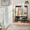 Wood Entryway Bench & Hall Tree - Black - Hearth & Hand™ With Magnolia