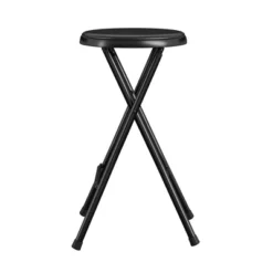 COSCO 24" Backless Vinyl Padded Folding Stools, 4-Pack, Black -Baxton Studio Shop GUEST 84045d12 ae19 4f8c 92b3 d22007ce3389