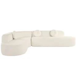 122''W Modern 2-Piece Curved Sectional Sofa, Elegant Chenille Upholstered Couch With Round Pillows - ModernLuxe 13 122''W Modern 2-Piece Curved Sectional Sofa, Elegant Chenille Upholstered Couch With Round Pillows - ModernLuxe -Baxton Studio Shop GUEST 84c36bc5 b53c 477b b508 0a1c9a8acb25