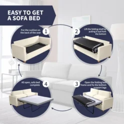 Mjkone Modern Velvet 2-in-1 Pull Out Sleep Sofa Bed -Baxton Studio Shop GUEST 84d556c0 6bd1 41cf 8b8b b2ccdece4863