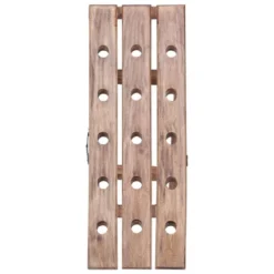 VidaXL Solid Reclaimed Wood Wine Rack - Rustic, Handmade, Holds 15 Bottles, Space-Saving Foldaway Design, Durable And Easy To Use -Baxton Studio Shop GUEST 858a2470 bf84 48b4 8e01 95c0c187c0fa