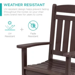 Best Choice Products All-Weather Rocking Chair, Indoor Outdoor HDPE Porch Rocker W/ 300lb Weight Capacity -Baxton Studio Shop GUEST 860f425f b03b 4e87 abce 316fbf5452e2