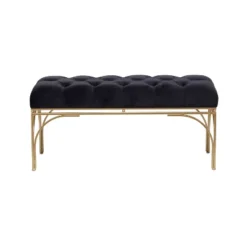Rectangular Glam Velvet Bench - Olivia & May