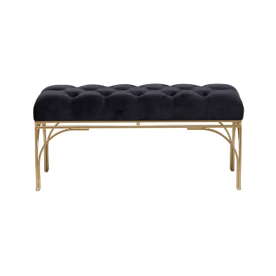Rectangular Glam Velvet Bench - Olivia & May 1 Rectangular Glam Velvet Bench - Olivia & May