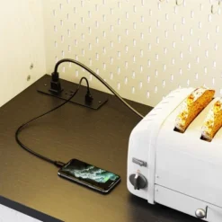 71" Farmhosue Pantry Bar Cabinet With Internal Pegboard Storage Rack,Power Outlet,Kitchen Cabinet With Sliding Door,9 Wine & Glasses Rack,3 Drawers -Baxton Studio Shop GUEST 863f5068 8de4 44d4 9320 c54dd038339c