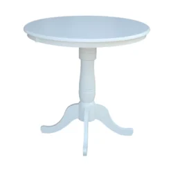 36" Round Top Pedestal Table White - International Concepts -Baxton Studio Shop GUEST 86a139a1 a886 4b06 9fe1 ddf807b7ed1b