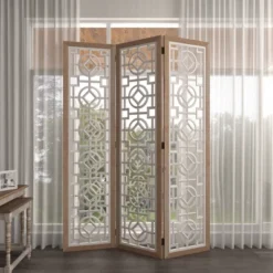 Farmhouse Wood Patterned Room Divider Screen White - Olivia & May 32 Farmhouse Wood Patterned Room Divider Screen White - Olivia & May -Baxton Studio Shop GUEST 870d4570 a4e9 4420 a568 7c02ea957d78