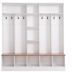 Hall Tree With Storage Bench, Multifunctional Coat Rack And 8 Entrance Hooks - ModernLuxe 14 Hall Tree With Storage Bench, Multifunctional Coat Rack And 8 Entrance Hooks - ModernLuxe -Baxton Studio Shop GUEST 8742522e ef11 4cf5 82ad 86e33d4b19f8