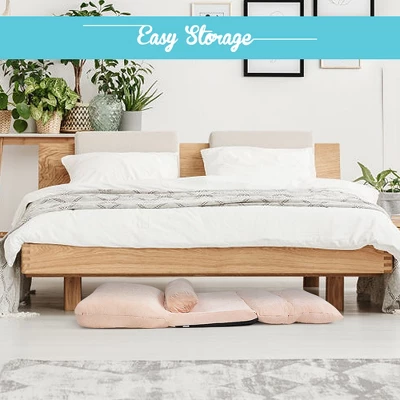 Costway Floor Sofa Bed 6-Position Adjustable Sleeper Lounge Couch With 2 Pillows 9 Costway Floor Sofa Bed 6-Position Adjustable Sleeper Lounge Couch With 2 Pillows - Image 9