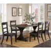 5pc Strasbourg Rustic Dining Table Set Antique Black - HOMES: Inside + Out