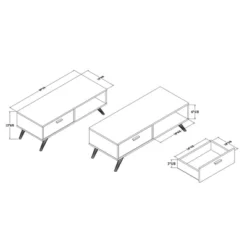 Kelson Wood Coffee Table Dark Gray/Gold - Baxton Studio 15 Kelson Wood Coffee Table Dark Gray/Gold - Baxton Studio -Baxton Studio Shop GUEST 879a99a8 788c 4de9 8036 9ff686023170