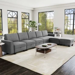 140"Sectional Couch For Living Room, Oversized Modular Sectional Sofa, U Shaped Modular Couch With Storage 16 140"Sectional Couch For Living Room, Oversized Modular Sectional Sofa, U Shaped Modular Couch With Storage -Baxton Studio Shop GUEST 87c279fe 347b 459c b107 f0468899a533